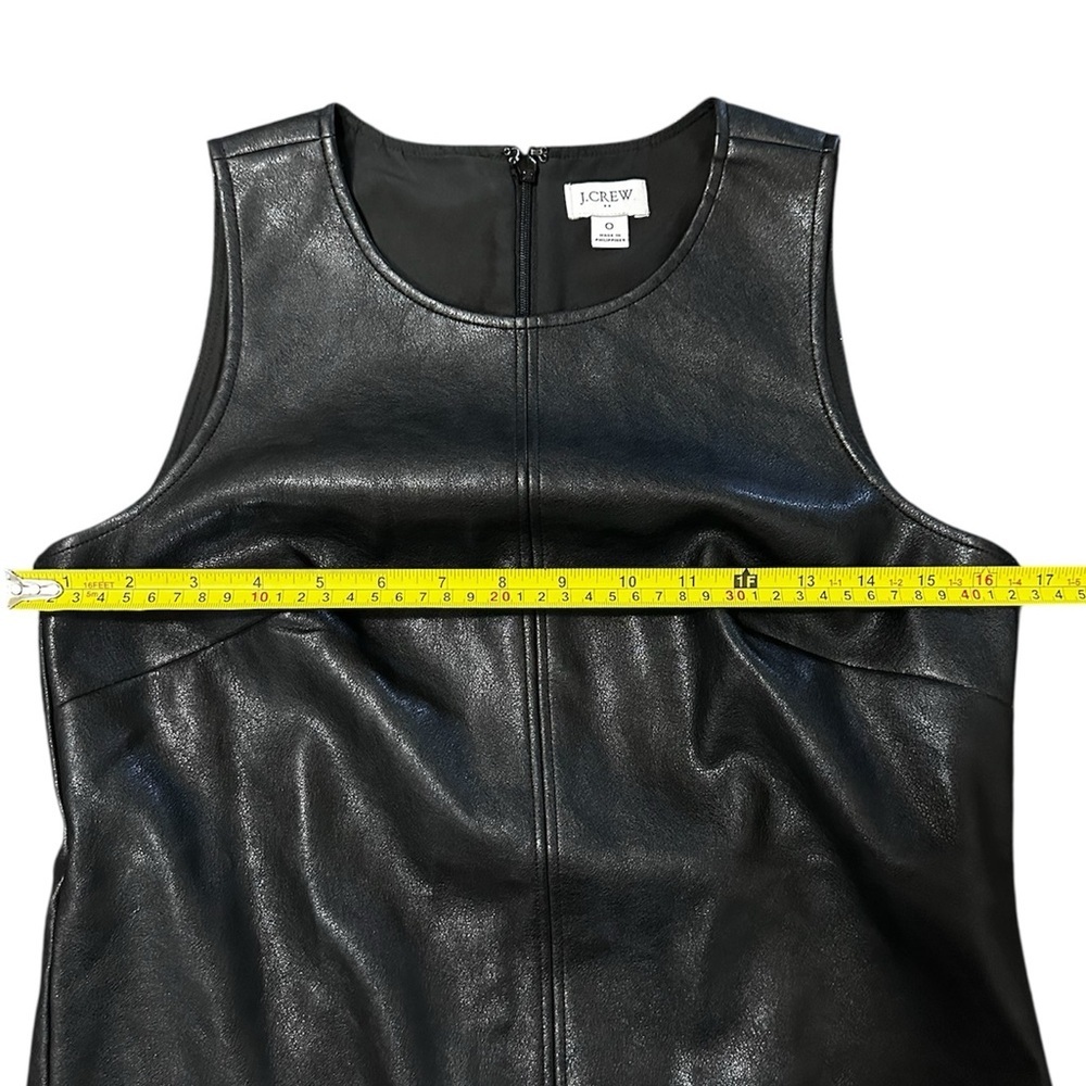 J.Crew Factory Faux-Leather Shift Dress - Picture 4 of 8
